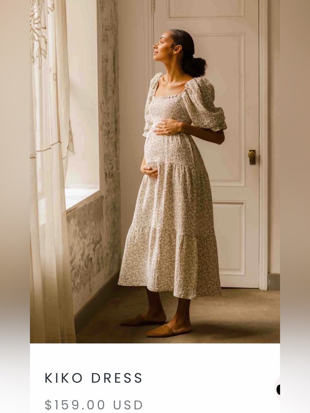 Nothing Fits But - Cream Floral Smocked Dress – Cottagecore Romantic Style